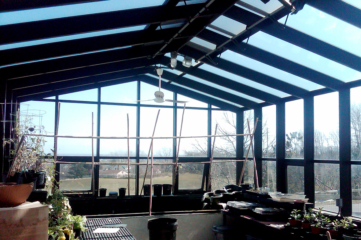 Straight Eave Double Pitch Greenhouse