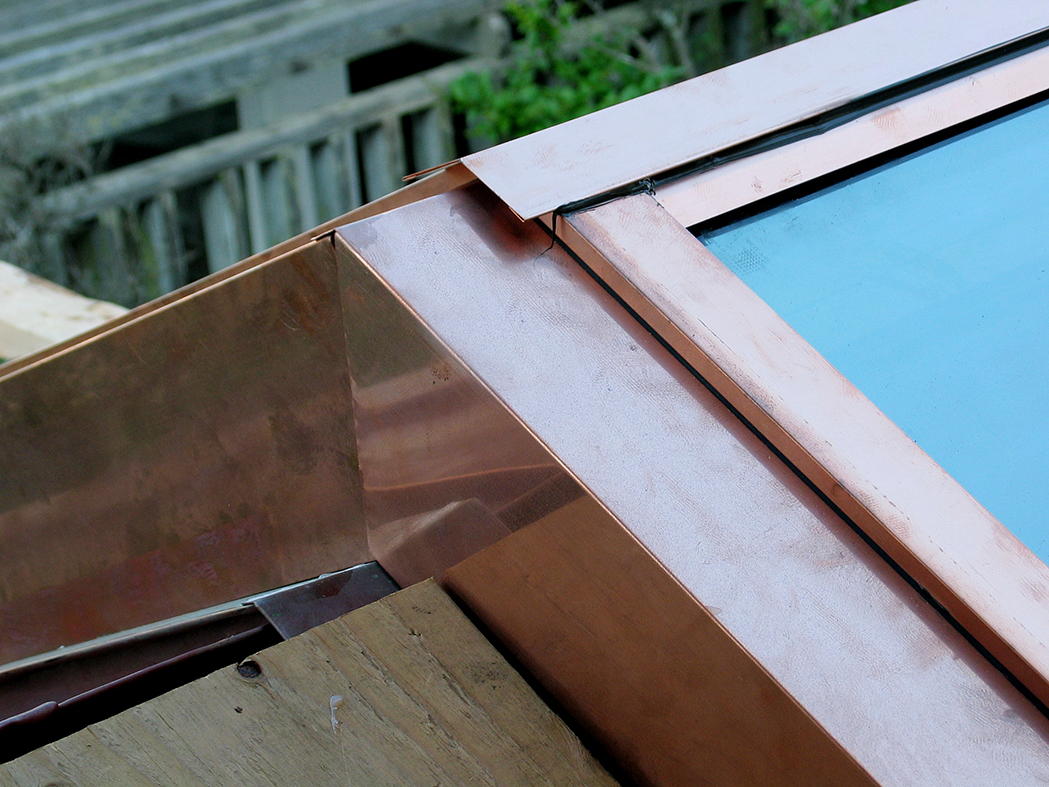 Copper clad double pitch ridge skylight