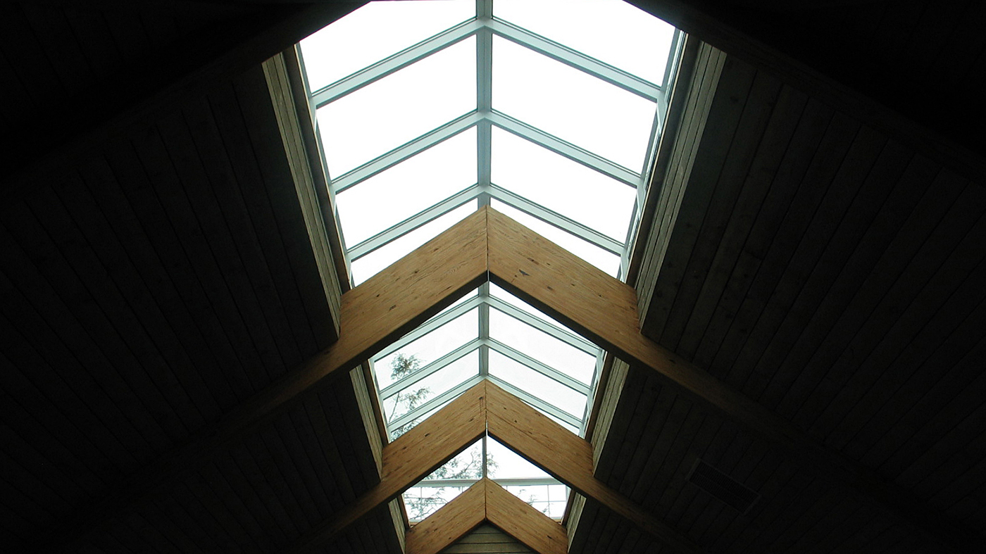Straight eave double pitch skylight with BEFORE photo