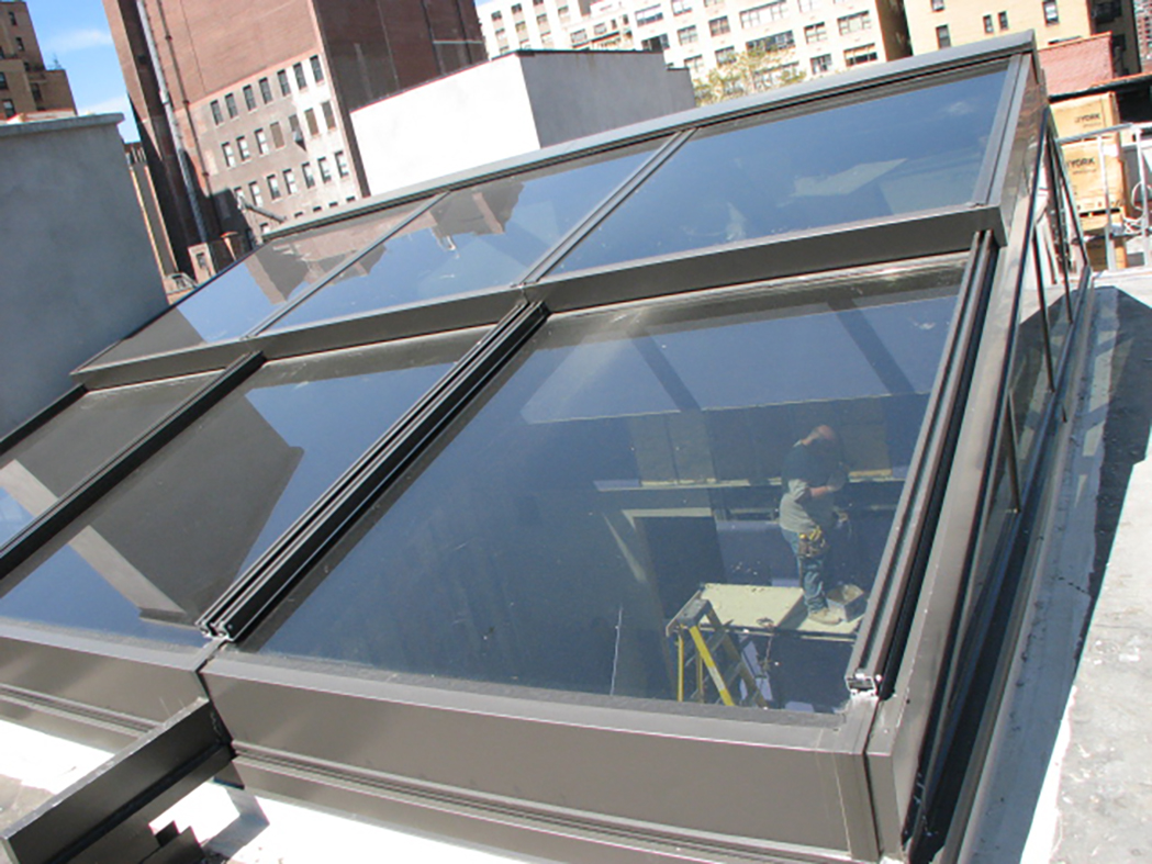 Retractable skylight