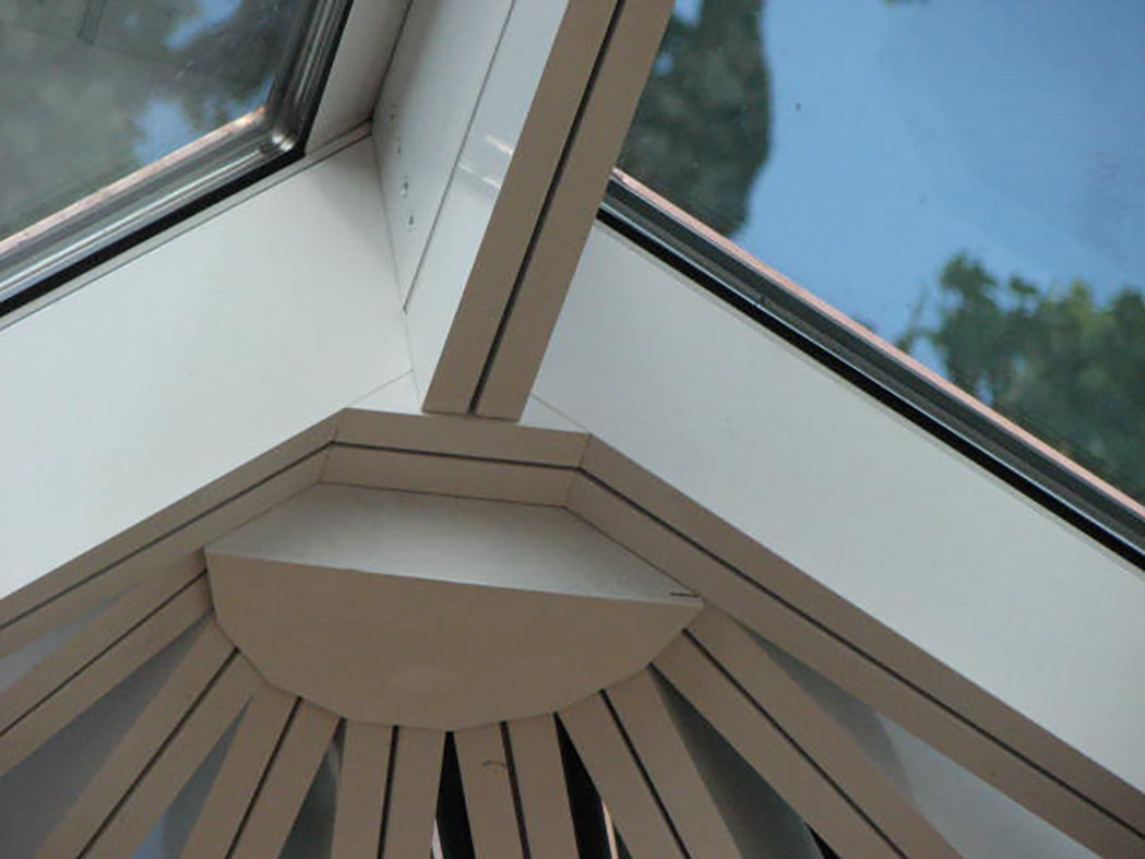 Straight eave double pitch copper cladded skylight