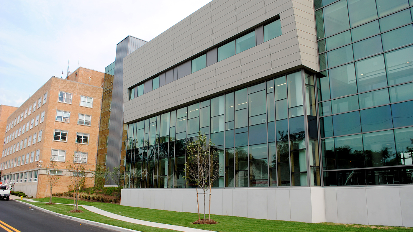 Impact Certified Wood Curtain Wall used in Medical Center.