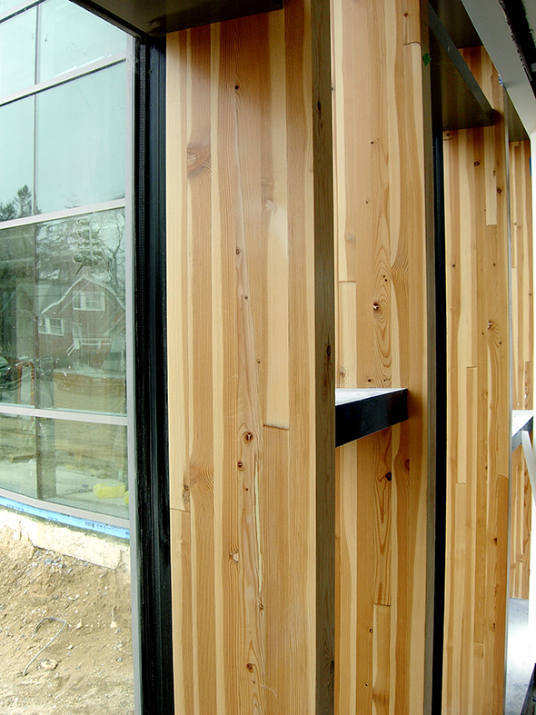 Impact Certified Wood Curtain Wall used in Medical Center.