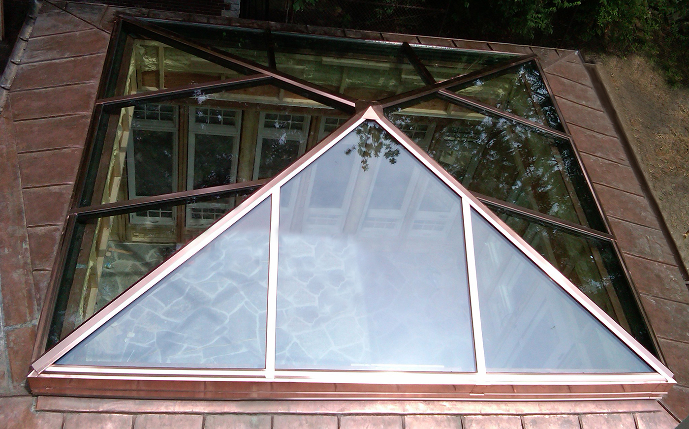 Copper clad pyramid skylight