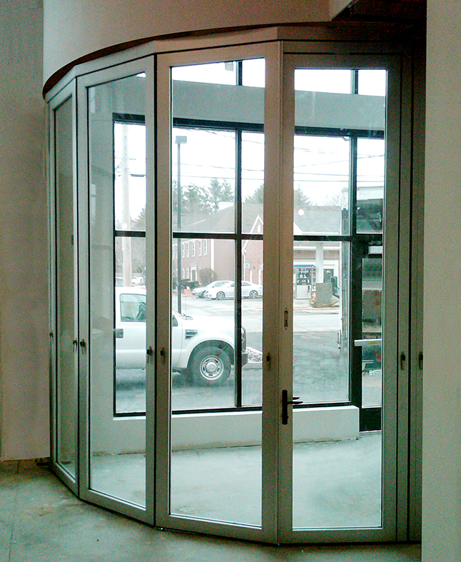 Segmented radius Slide & Stack doors