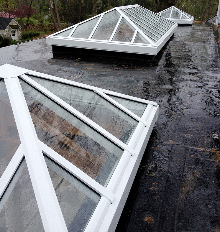 Double pitch and pyramid skylights