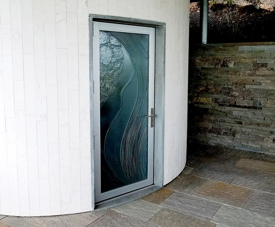 Multi-track sliding glass door and ingle terrace door