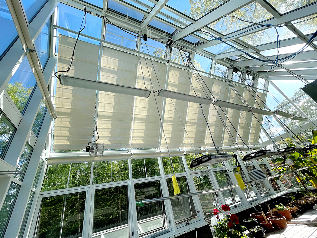 Straight eave double pitch Greenhouse with Link 4 Environmental Control System