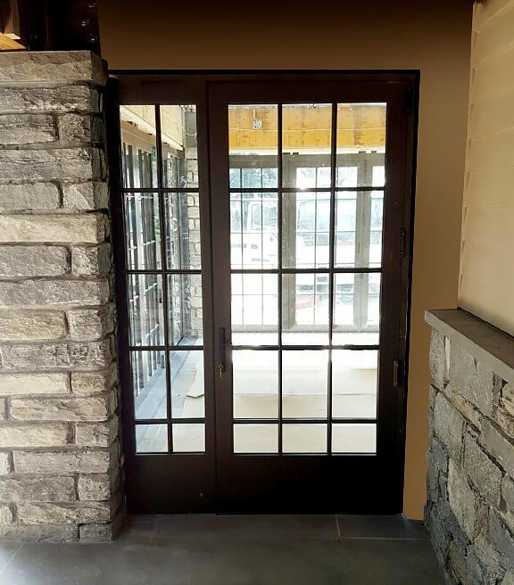 One seven-panel bifold doors, two five-panel bifold doors, and one terrace door with sidelite