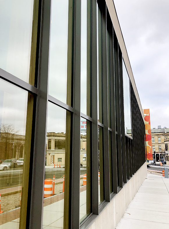 Two wood curtain wall systems