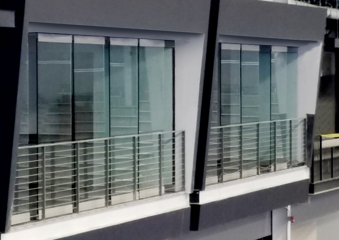Slide and stack clear glass wall systems and multitrack sliding glass window systems