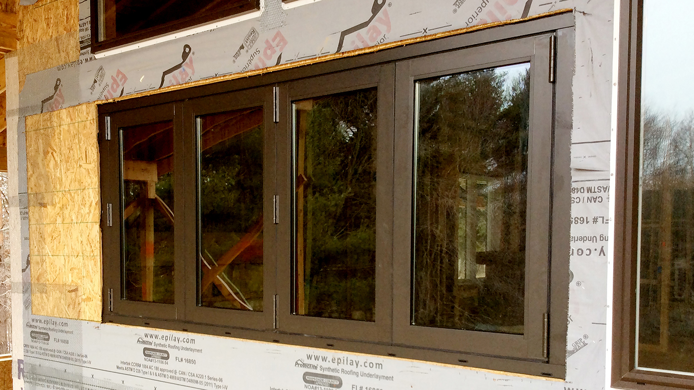 One set of bifold windows and one set of bifold doors