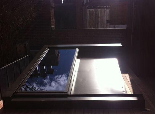 Custom designed and installed operable skylight