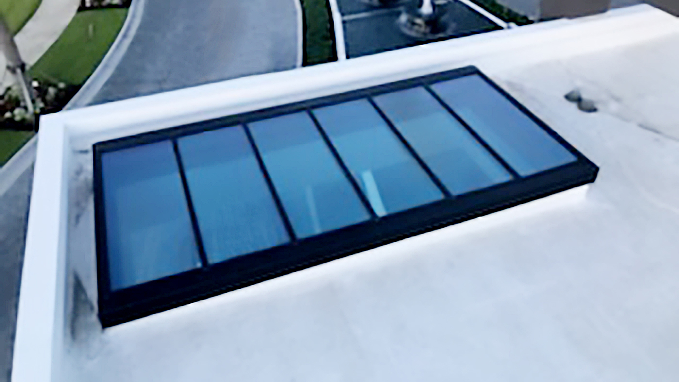 One single slope skylight