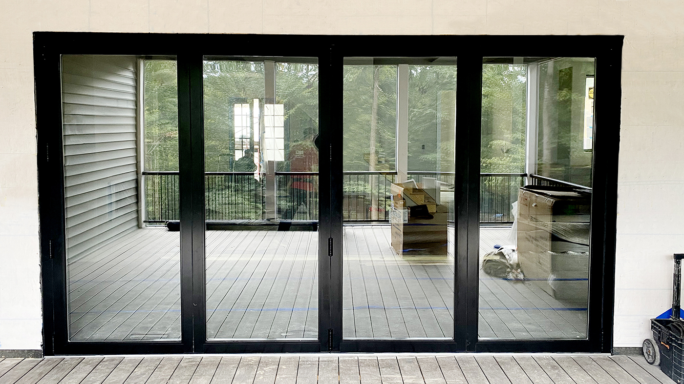 One four-panel all-wall outfold bifold door unit.