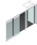 Door ISO Clear Glass Wall