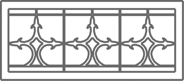 Pattern A etched transom