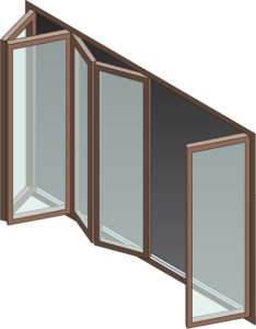 Wood Bi-Fold Door Isometric