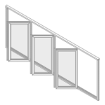 Folding Glass Wall Isometric